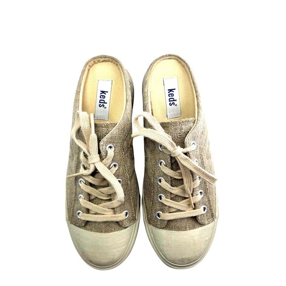 Keds Beige Canvas Mule Sneakers Size 8.5 US Womens Casual Shoes - Picture 2 of 8